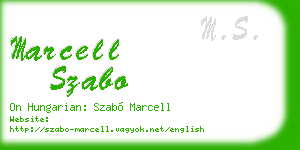 marcell szabo business card