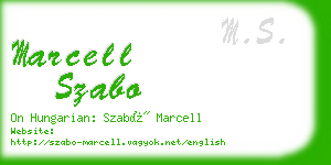 marcell szabo business card